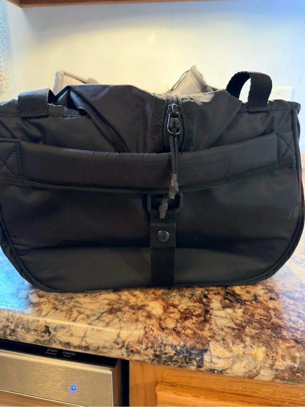 Oakley Matte Black Nylon Duffel with Dual Carry Straps